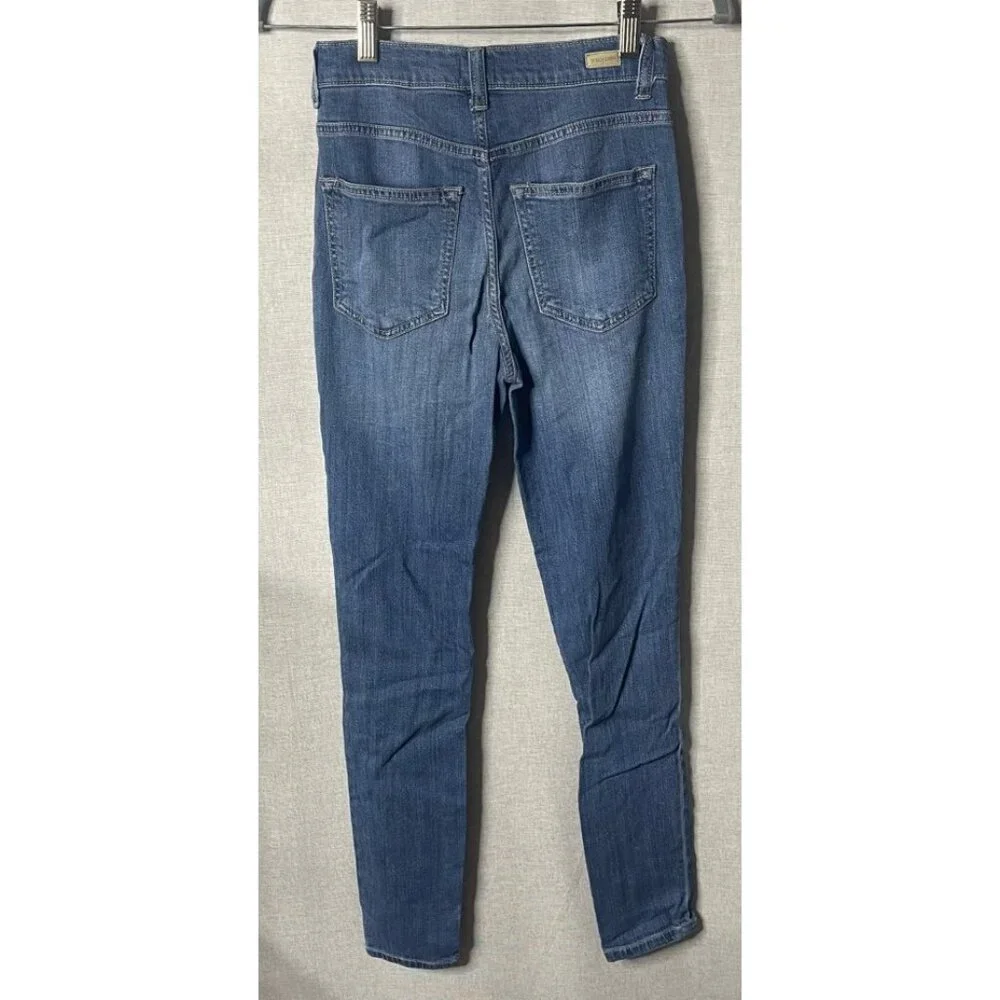 Sneak Peek Womens Slim Skinny Jeans Blue Distressed High Rise Denim Juniors 3 - Picture 5 of 5